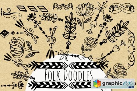 Folk Doodles 4978