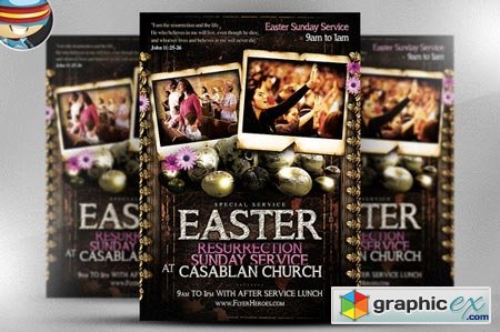 Easter Sunday Flyer Template 23894