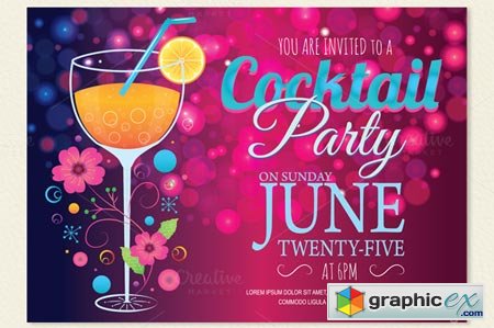 Cocktail Party Invitation Card 22765
