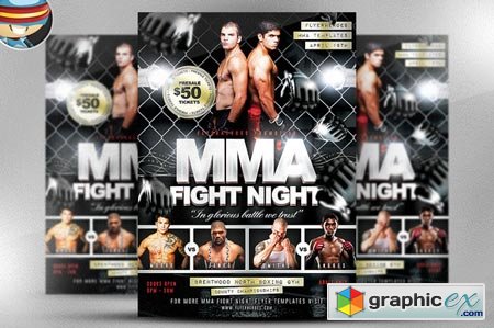 MMA Fight Night Flyer Template 21249