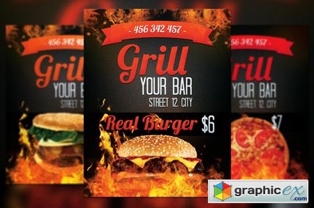 Grill Bar Flyer 22451