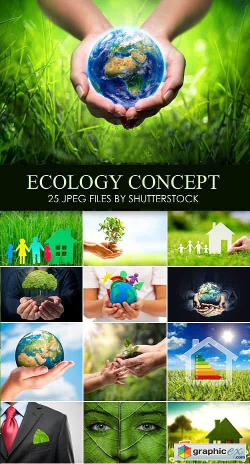 Stock Photo - Ecology Concept, Green Earth 25xJPG