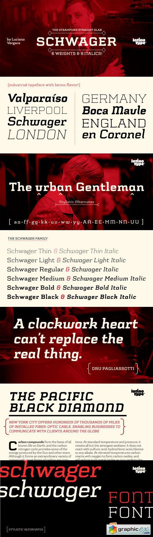 Schwager Font Family - 12 Fonts