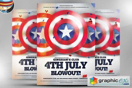4th July Blowout Flyer Template 41188