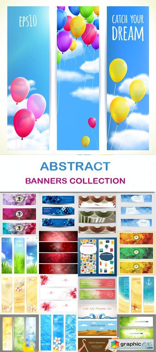 Abstract banners collections, 25xEPS