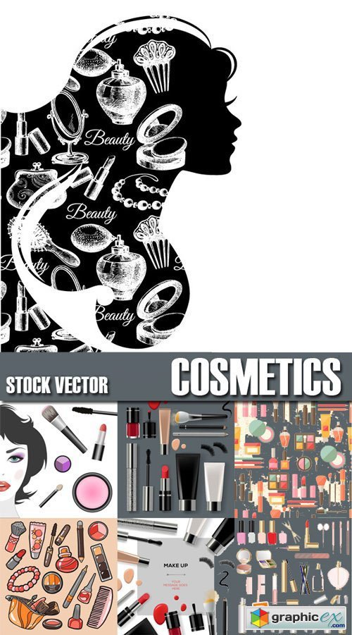 Stock Vectors - Cosmetics Set Beauty Instrument, 25xEPS