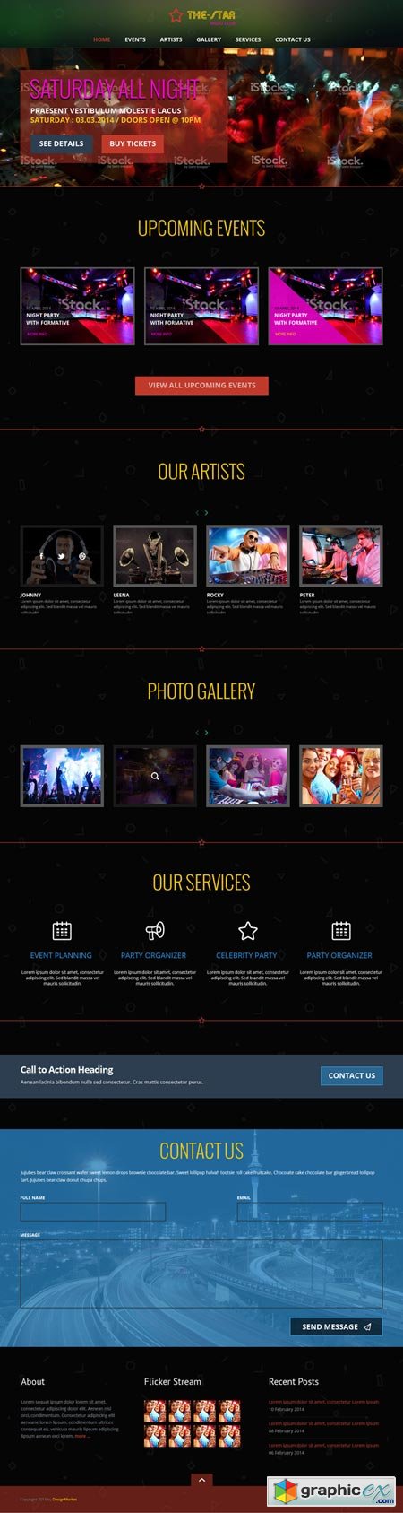 The-Star One Page PSD Template 41488