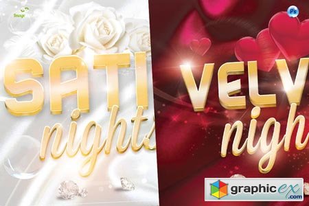 Satin Velvet Nights Party Flyer 39398