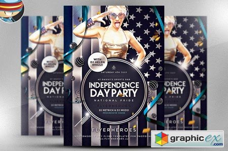 Independence Day Party Flyer 40941