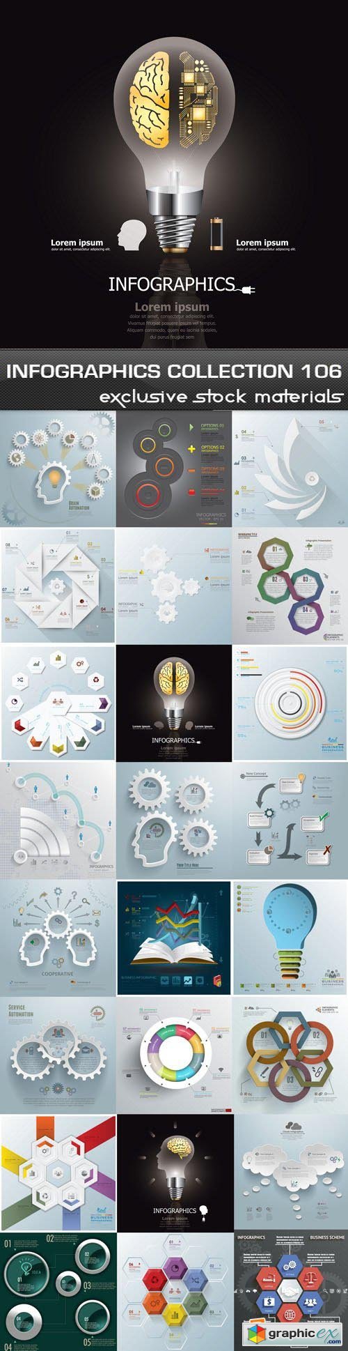Collection of infographics vol.106, 25xEPS