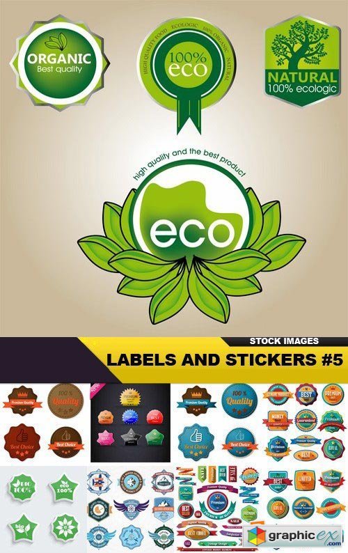 Labels And Stickers #5 - 25 Vector