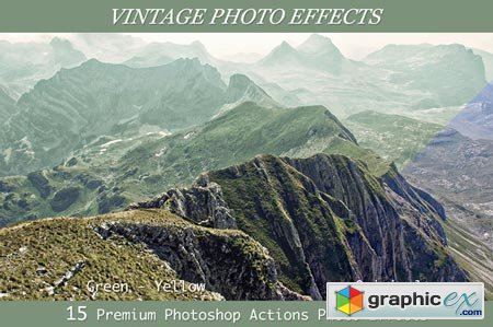15 Vintage Photo Effects- PS Actions 28503