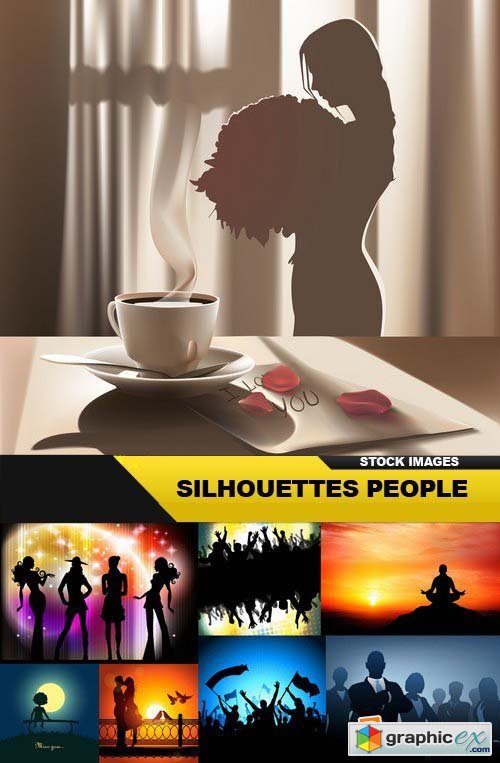 Silhouettes People - 25 Vector
