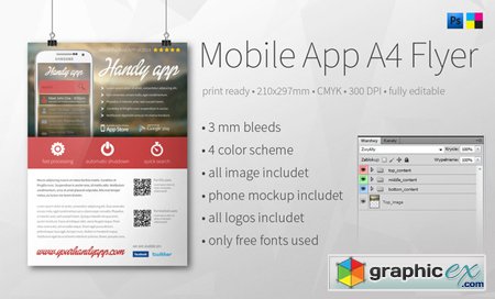 Mobile App A4 Flyer 43035