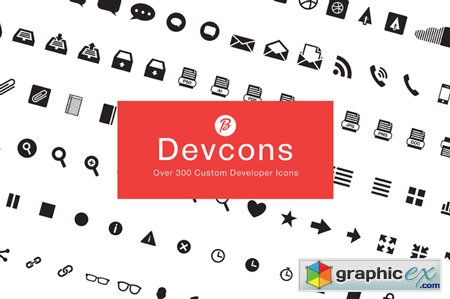 Devcons - 300+ Font Icons 35241