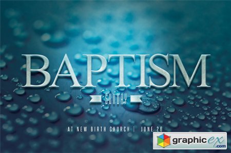 Baptism Sunday Church Flyer Invite 42909