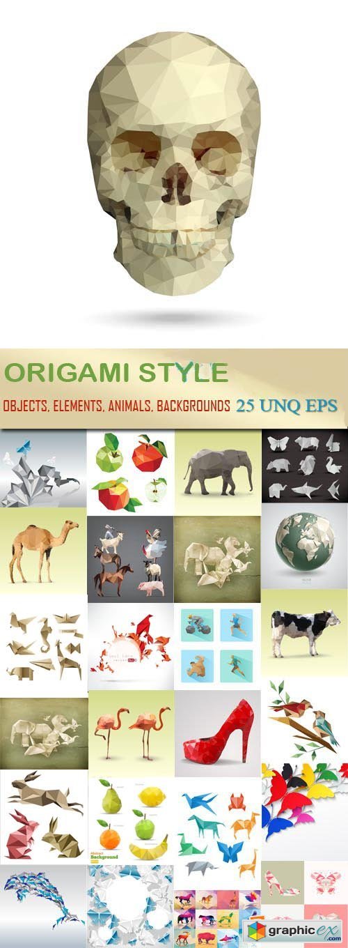 Origami style, 25xEPS