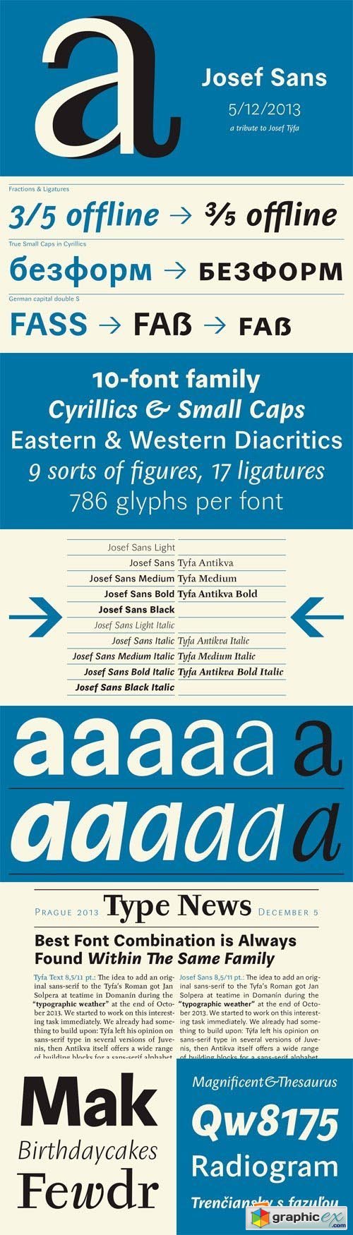 Josef Sans Font Family - 10 Fonts for $275