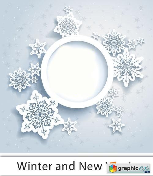 Winter and New Year's Backgrounds 25xEPS