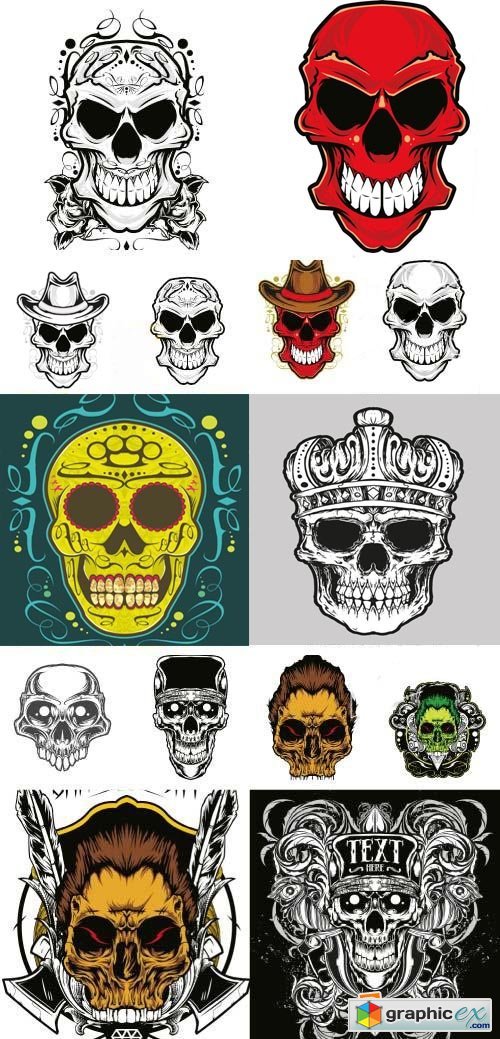 Fantastic Skulls Collection 55xEPS