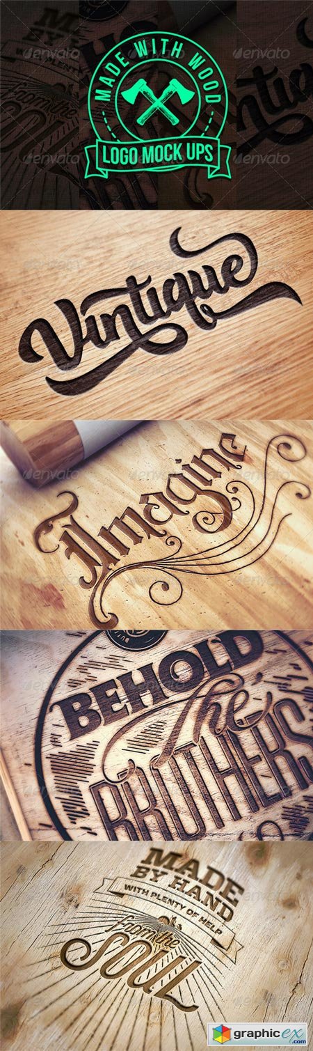 Engraved Wood Logo Mock Ups 7646728