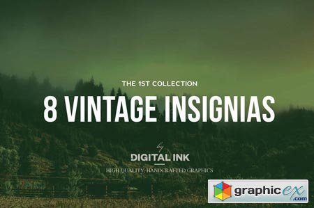 8 Vintage Insignias - Collection n1