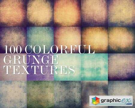 100 Colorful Grunge Textures 5000px 8083