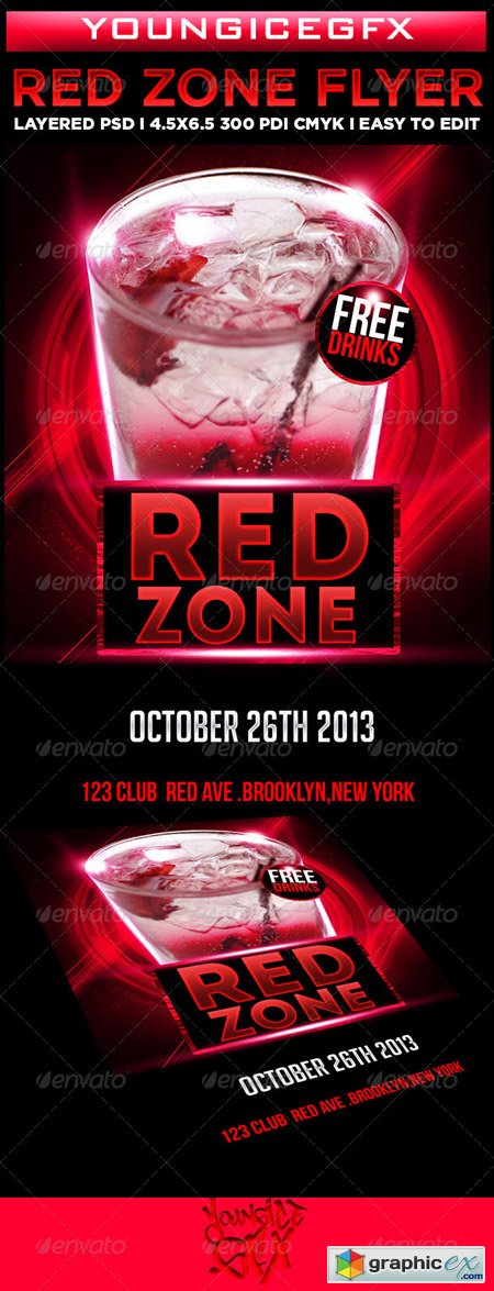 Red Zone Flyer Template