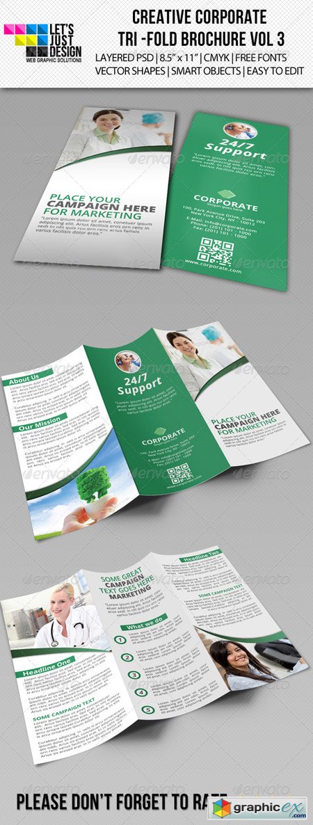 Creative Corporate Tri-Fold Brochure Vol 3