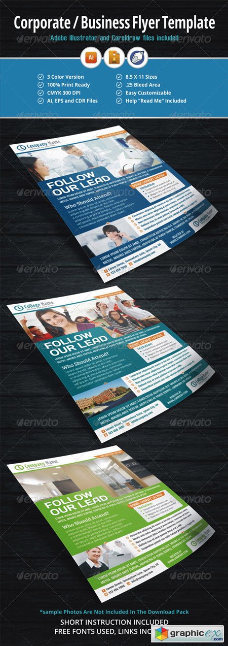 Corporate Business Flyer Template 5598083
