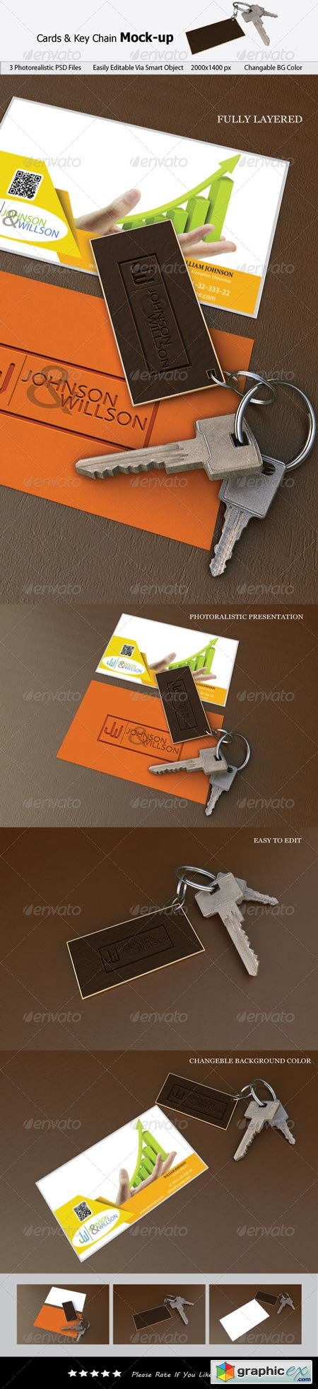 Cards & Key Chain Mock-up