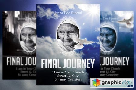 Funeral Flyer Template 22356