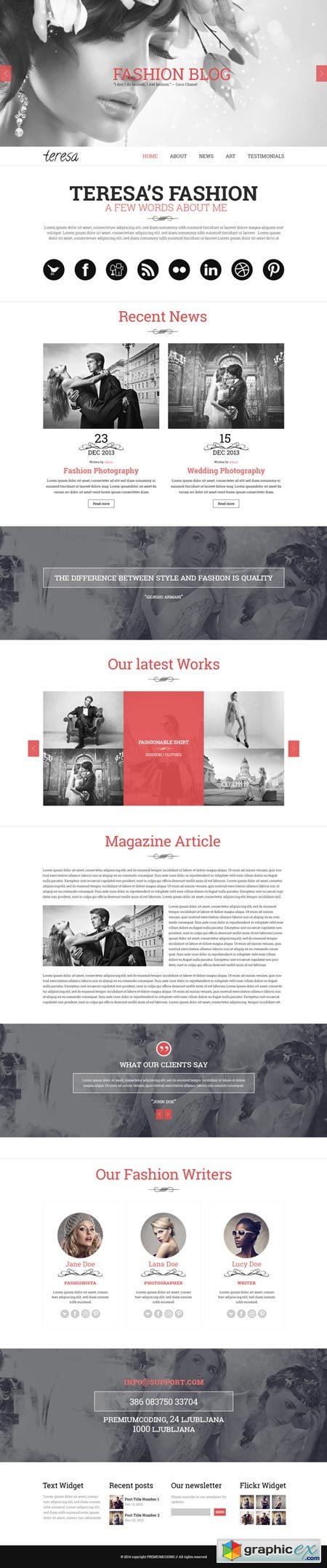 Teresa - A One Page PSD Template 22586
