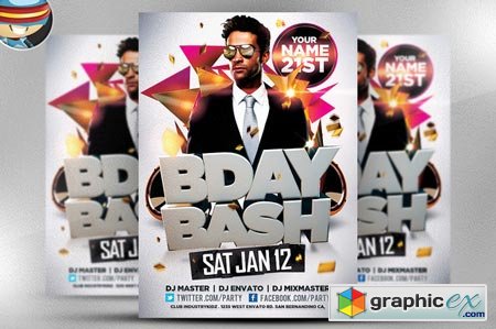 Bday Bash Flyer Template 22483