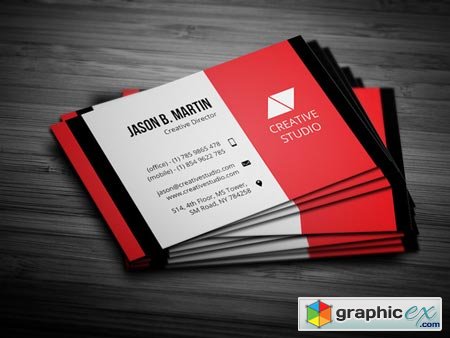 Creative Red Business Card 22604