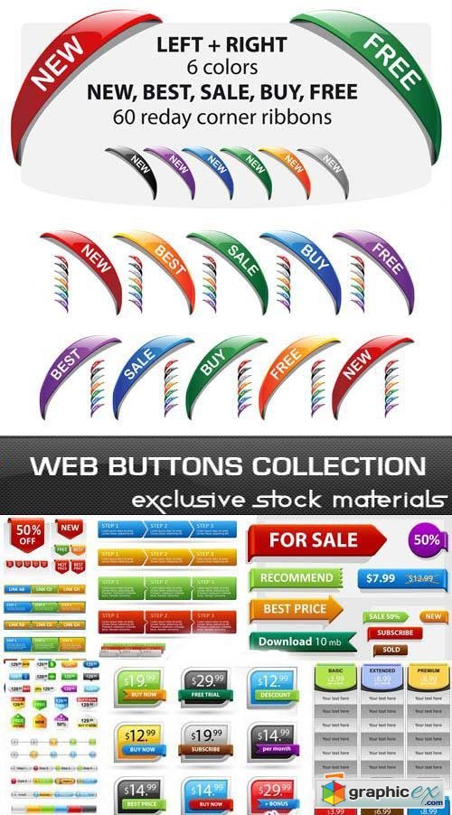 WEB Buttons Collection 25xEPS