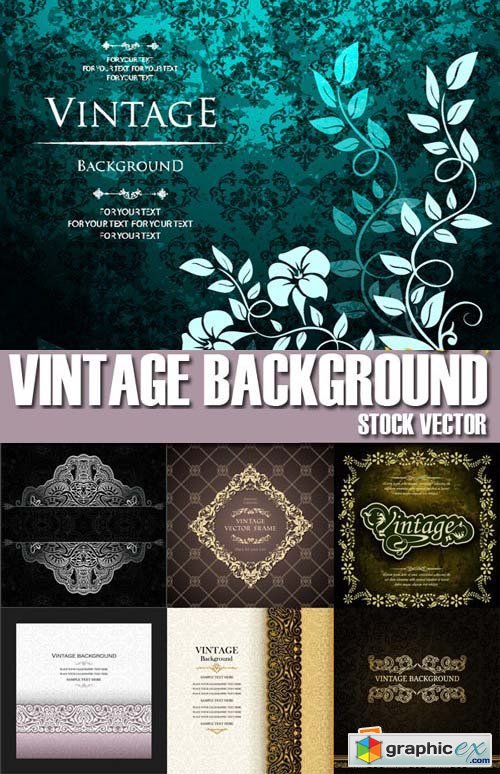 Stock Vectors - Vintage Background, 25xEPS