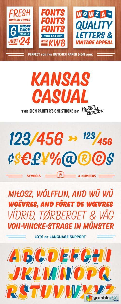 Kansas Casual Font Family - 6 Fonts