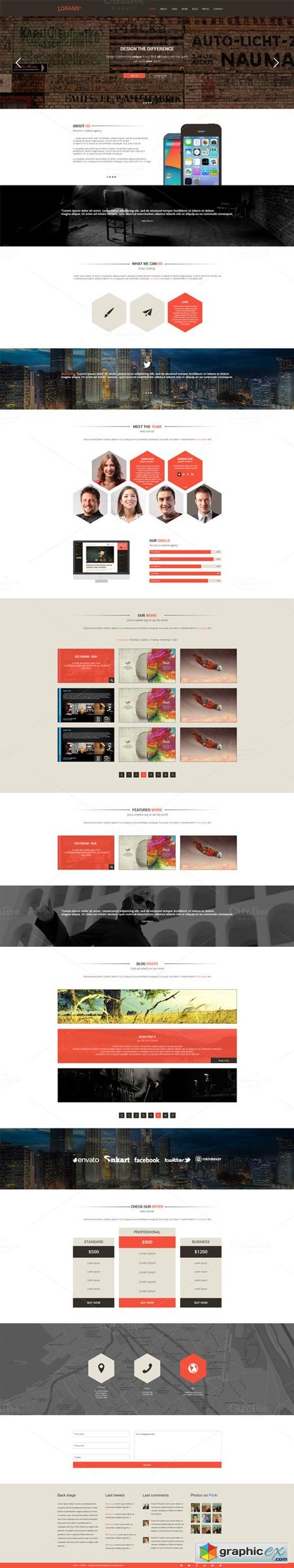 Lorans - One Page PSD Theme 21598