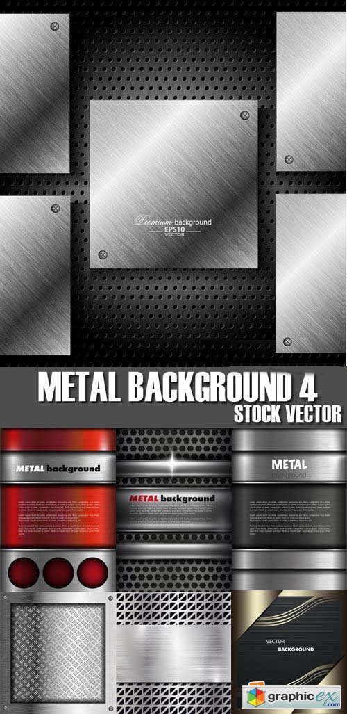 Stock Vectors - Metal background 4, 25xEPS
