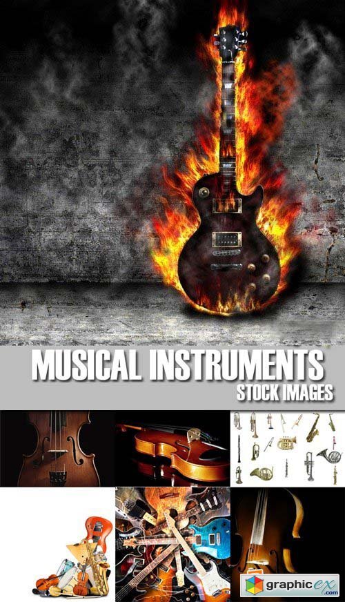 Stock Photos - Musical Instruments, 25xJPG