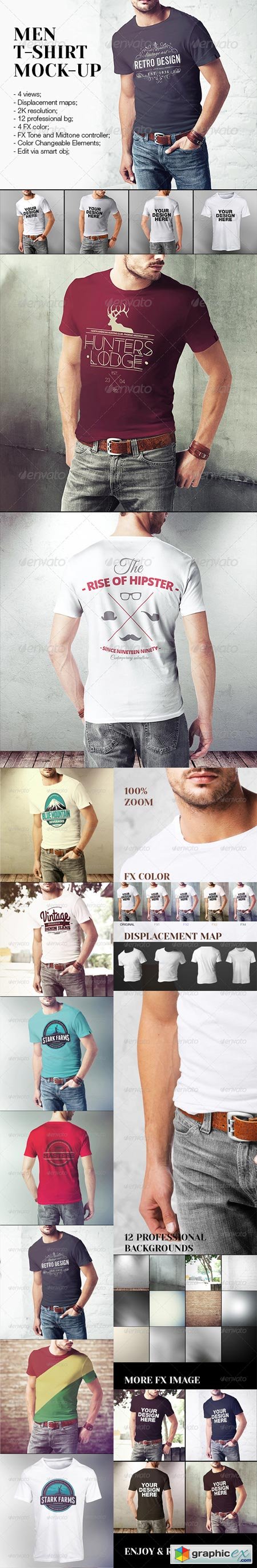 GraphicRiver Men T-Shirt Mock-Up 7876525