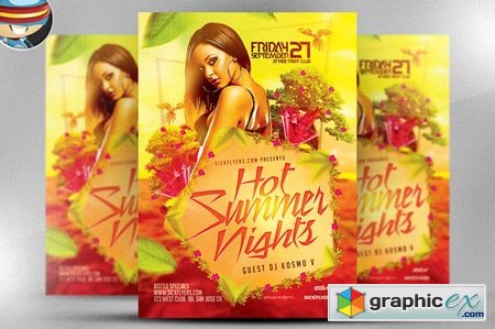 Hot Summer Nights Flyer Template 45591
