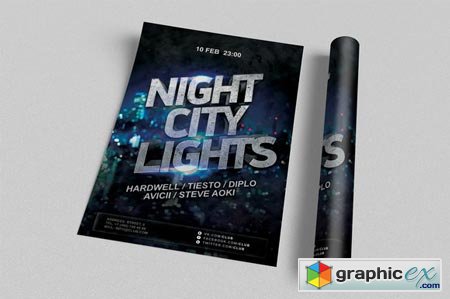 Night City Lights Flyer 21396