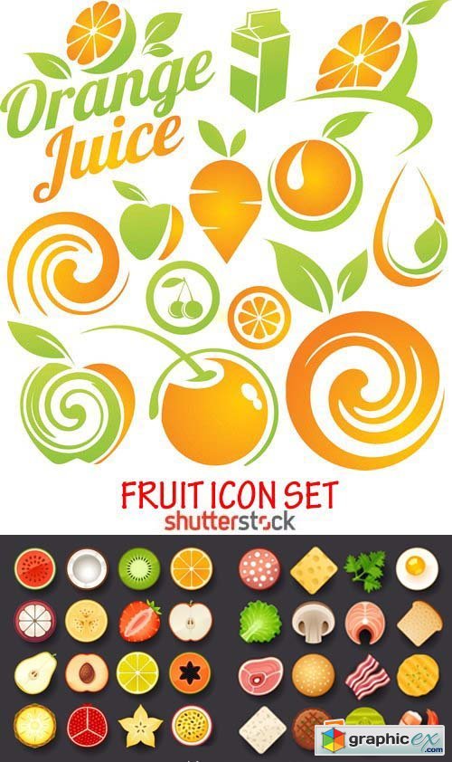 Amazing SS - Fruit icon set, 25xEPS