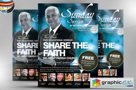 Share the Faith Church PSD Flyer 29536
