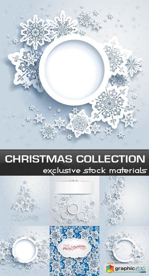 Christmas Collection with Snowflakes 25xEPS