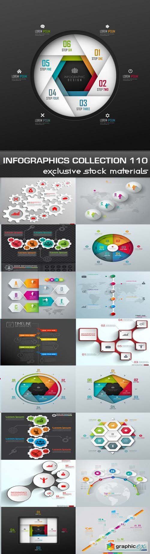 Collection of infographics vol.110, 25xEPS
