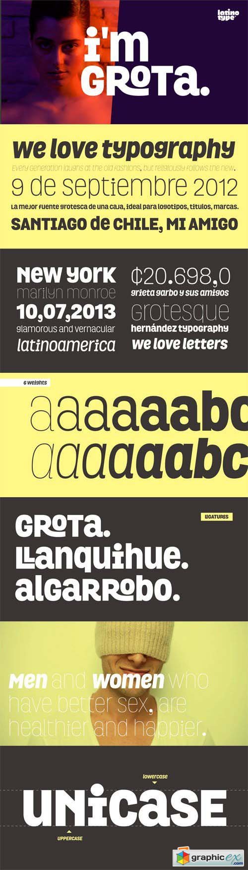Grota Font Family - 12 Fonts for $126