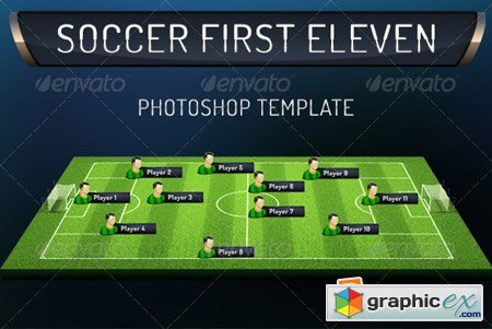 First Eleven Soccer Photoshop Template 5255768